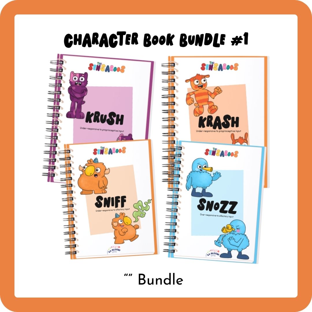 Move and Smell Characters - Sensaroos Activity Book Bundle (Krash+Krush+Snozz+Sniff)