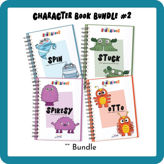 Feel and Twirl Characters - Sensaroos Activity Book Bundle (Spin+Stuck+Spikesy+Otto)