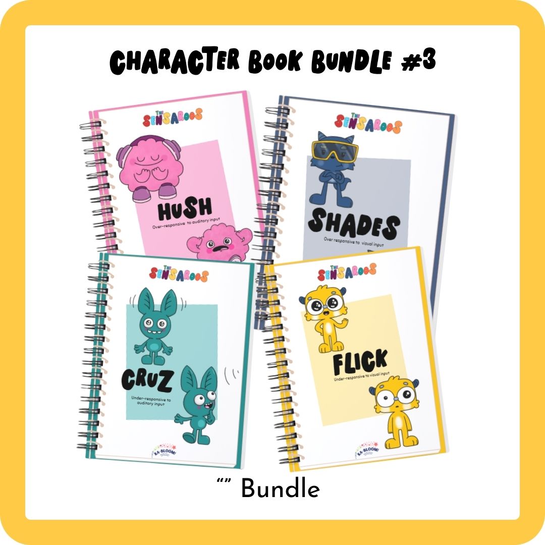 Sight and Sound Characters - Sensaroos Activity Book Bundle (Hush+Shades+Cruz+Flick)